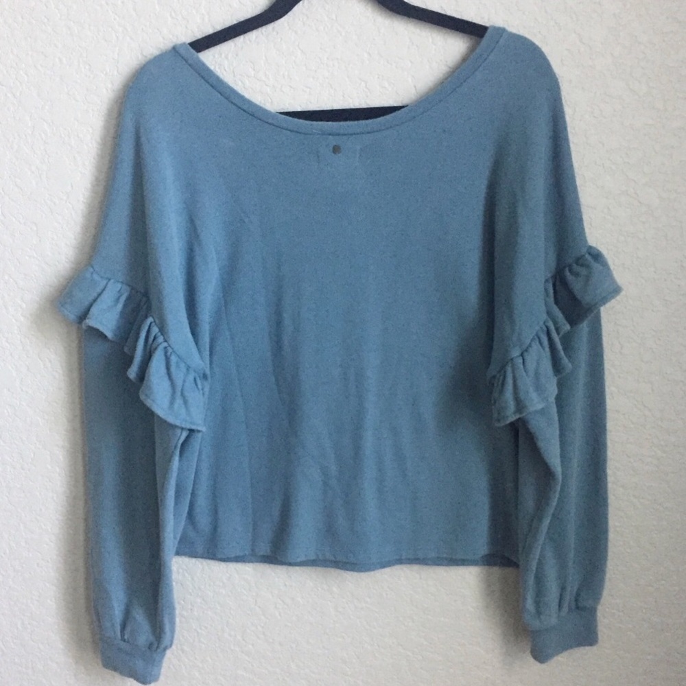 Lucky Brand | Ruffle Sleeve Sweatshirt - Picture 4 of 7